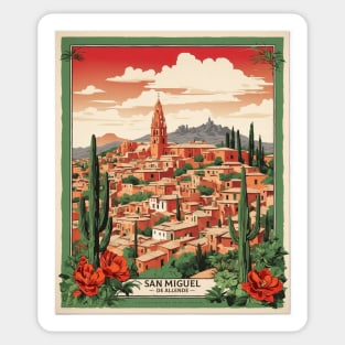 San Miguel de Allende Mexico Tourism Vintage Poster Sticker